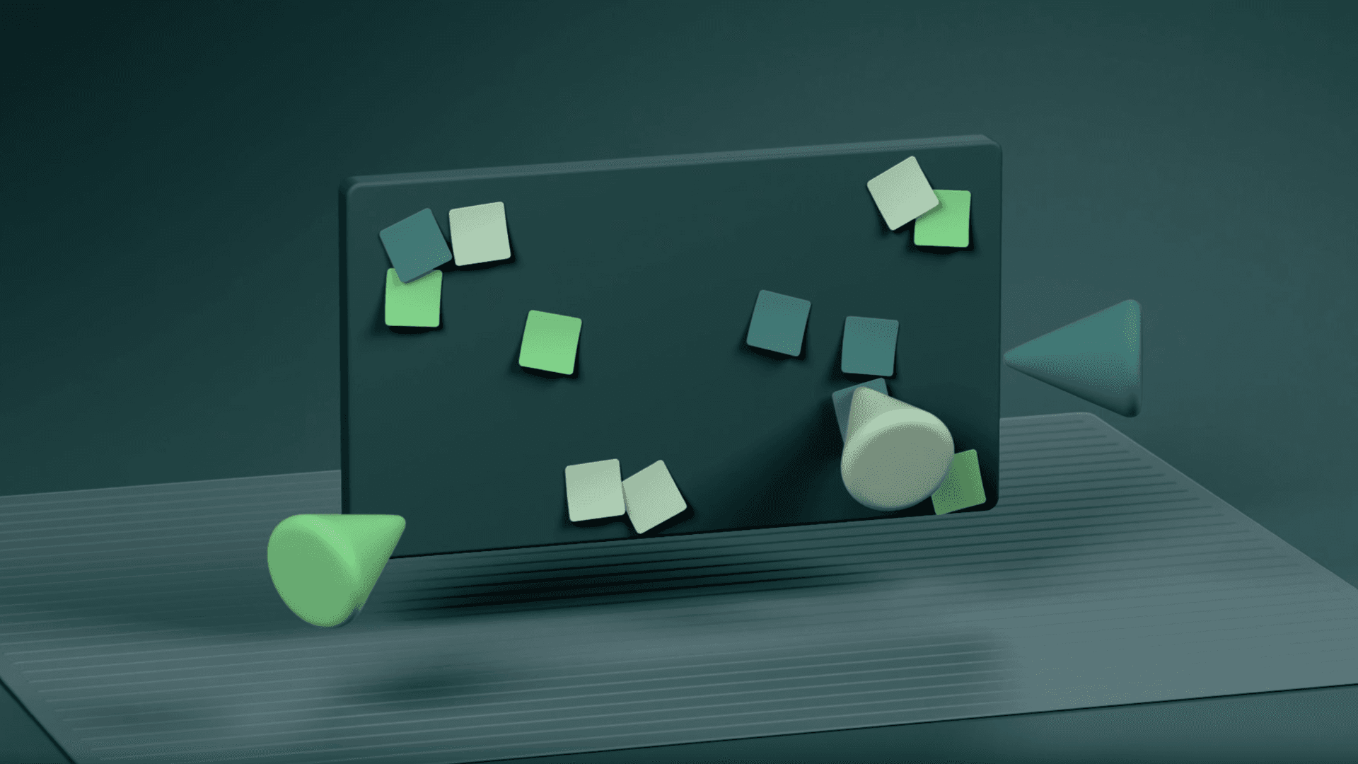 A Hyperframe scene showing a team of people working on a project