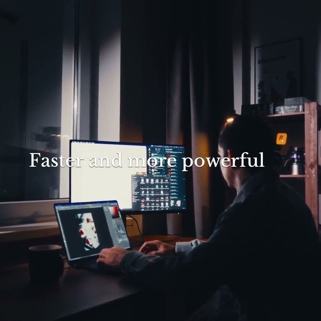 A finished Hyperframe video exported in 1 by 1 square format